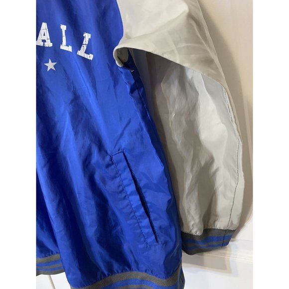 VTG 90s Nike Youth V Neck Windbreaker‎ Youth Pullover Blue Gray Sz M - Picture 4 of 5